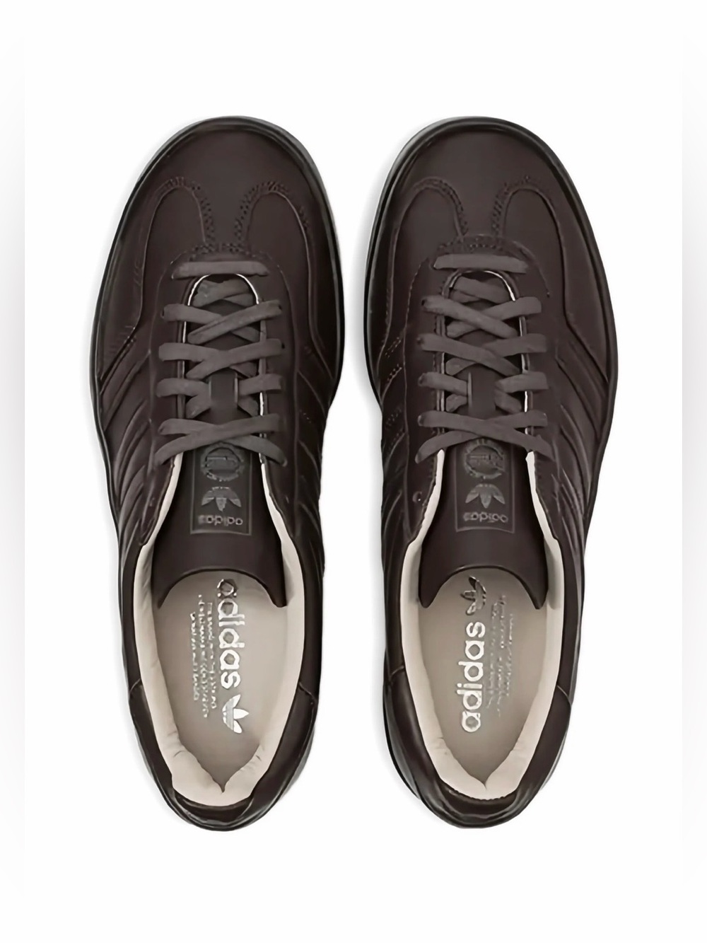 Adidas Gazelle Dark Brown Leather Sneakers Size M7 W8